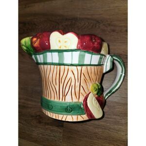 Young's Exclusive Apple Basket Ceramic Pitcher 1999